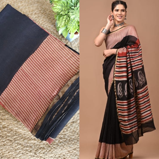 Premium Block Print Chanderi