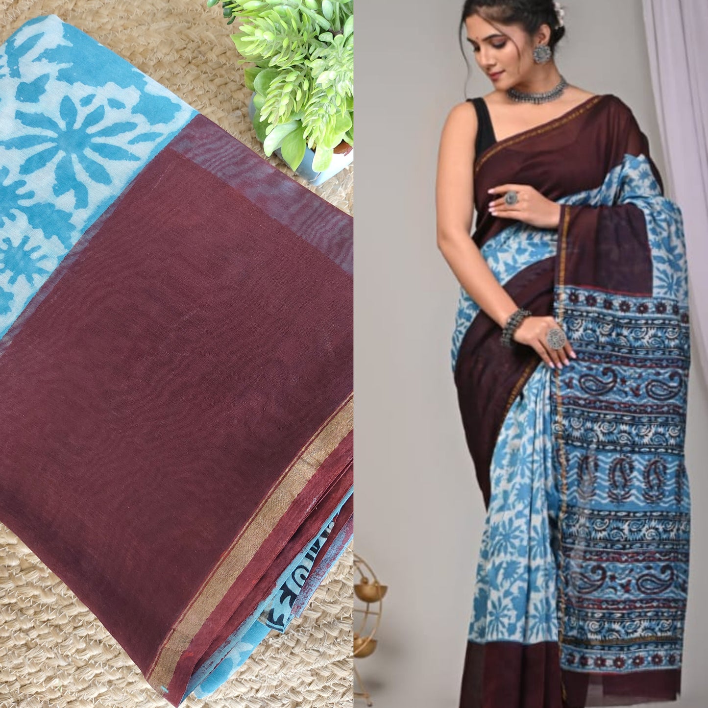 Premium Block Print Chanderi