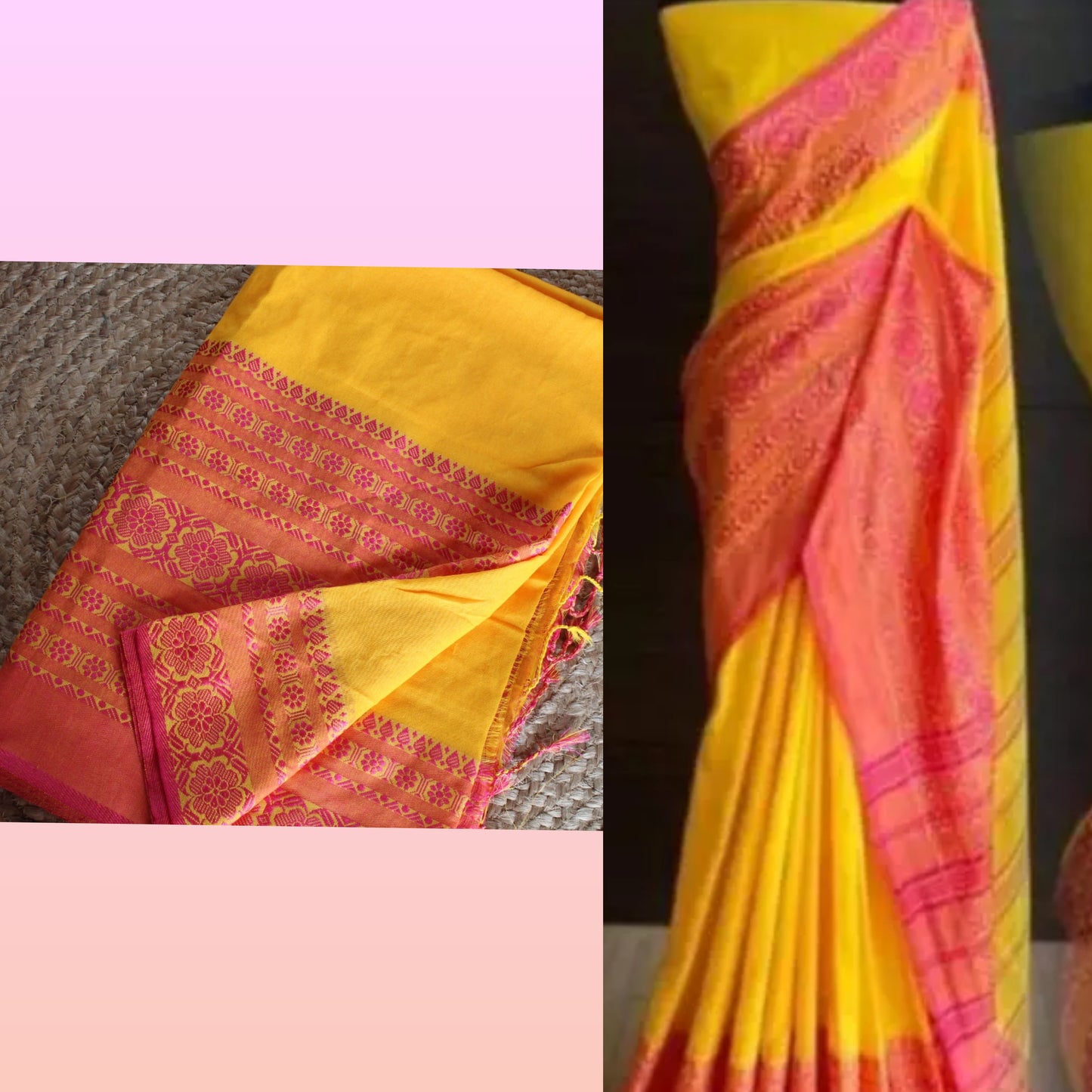 Long Border Khadi