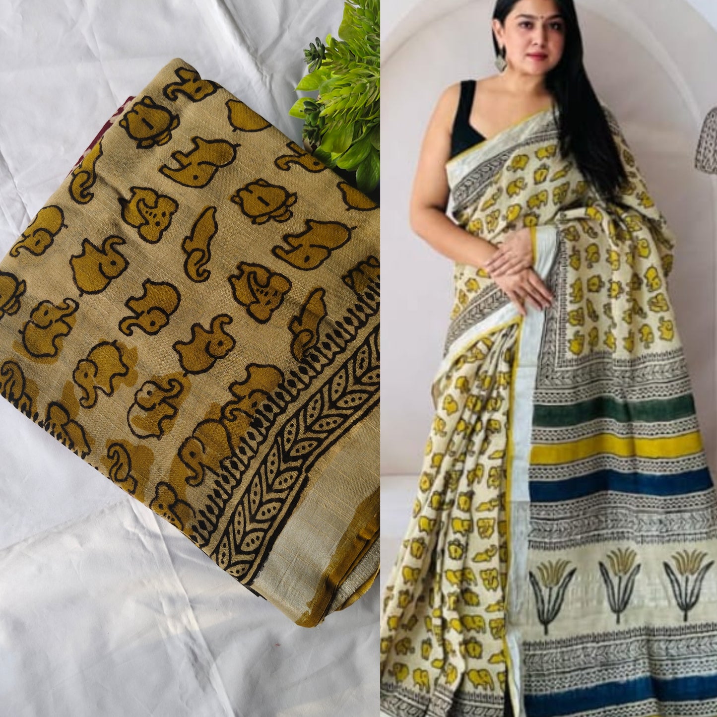 Block print linen