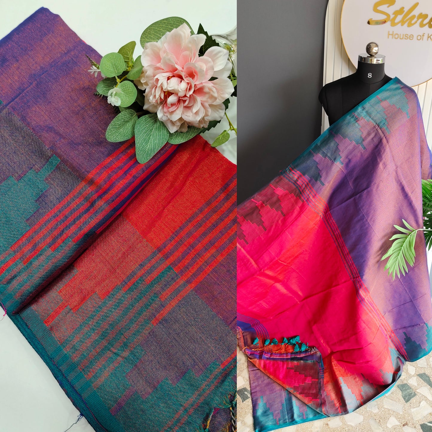 Handloom tissue silk