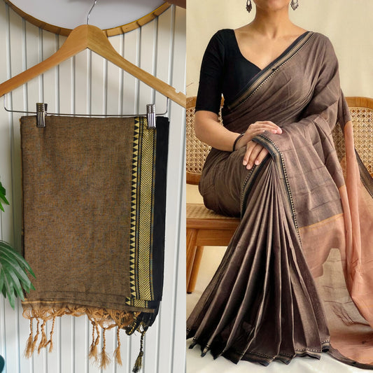 Small border khadhi saree