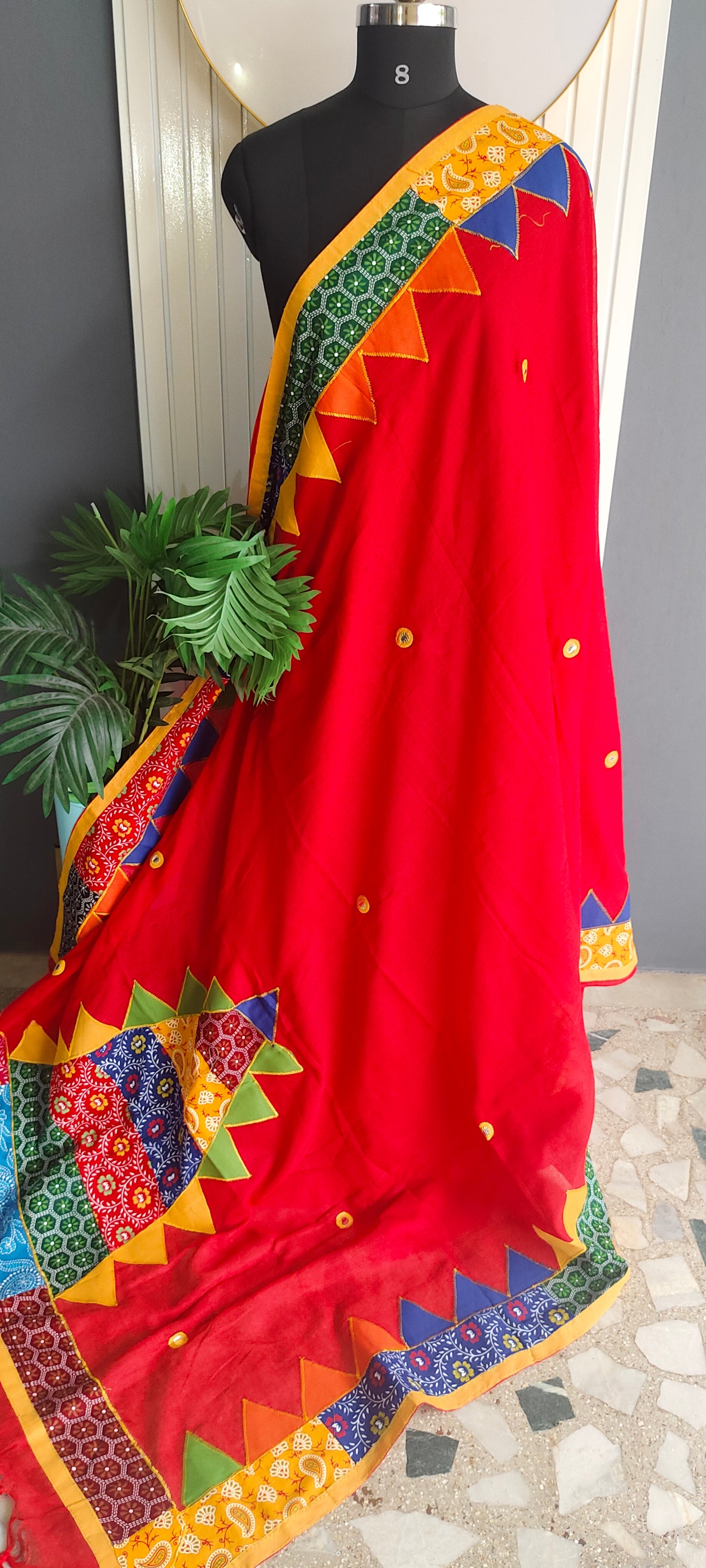 Designer kadhi _ Triangle Patch