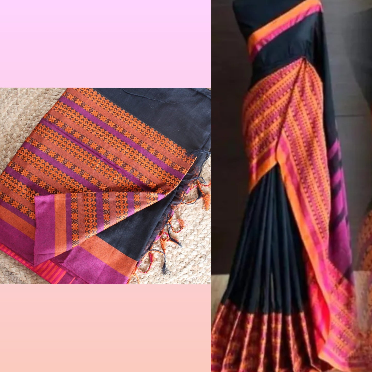 Long Border Khadi