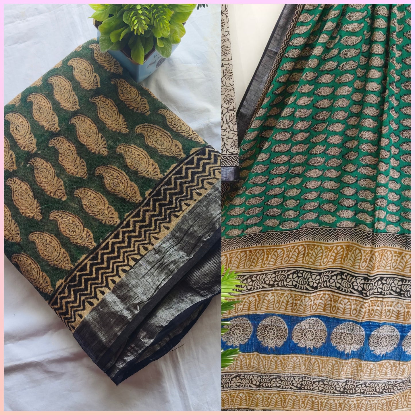 Block print linen