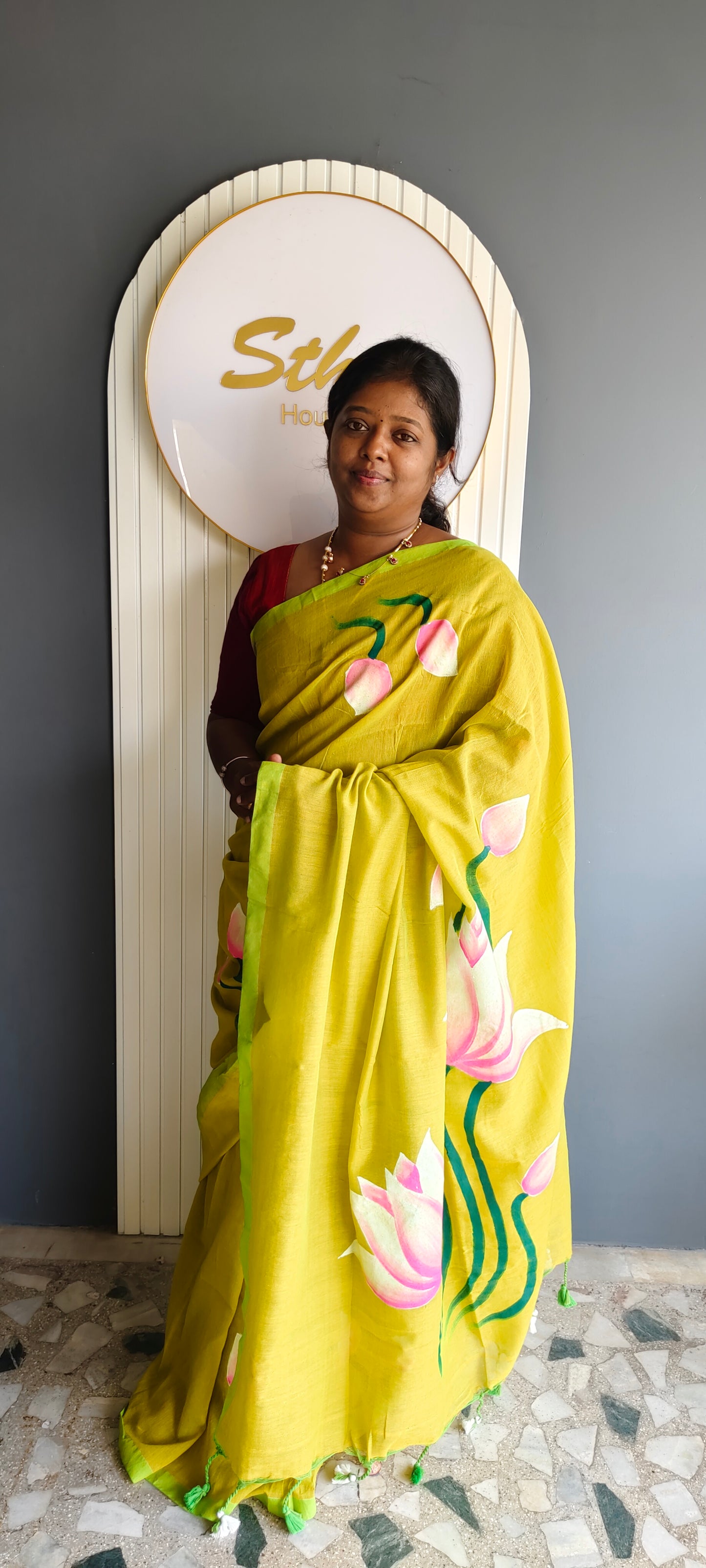 Lotus Painted Khadhi