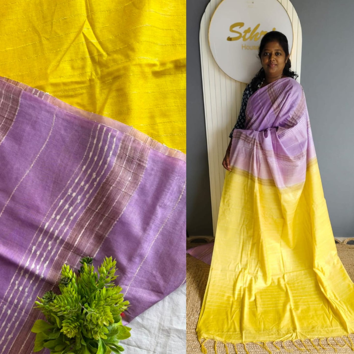 Semi tussar saree