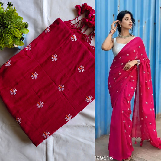Pavalamalli Embroidery_Rani Pink