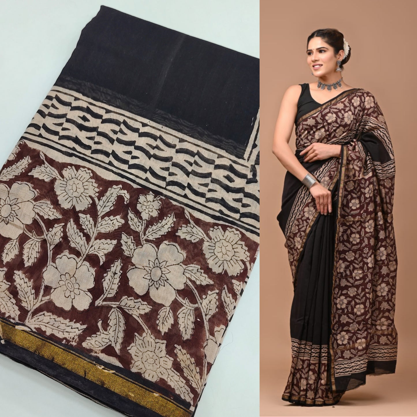 Block print chanderi
