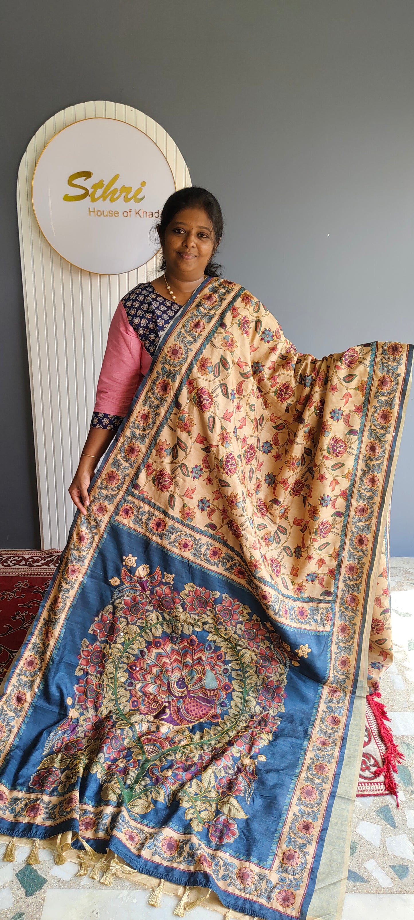 Kantha stich saree