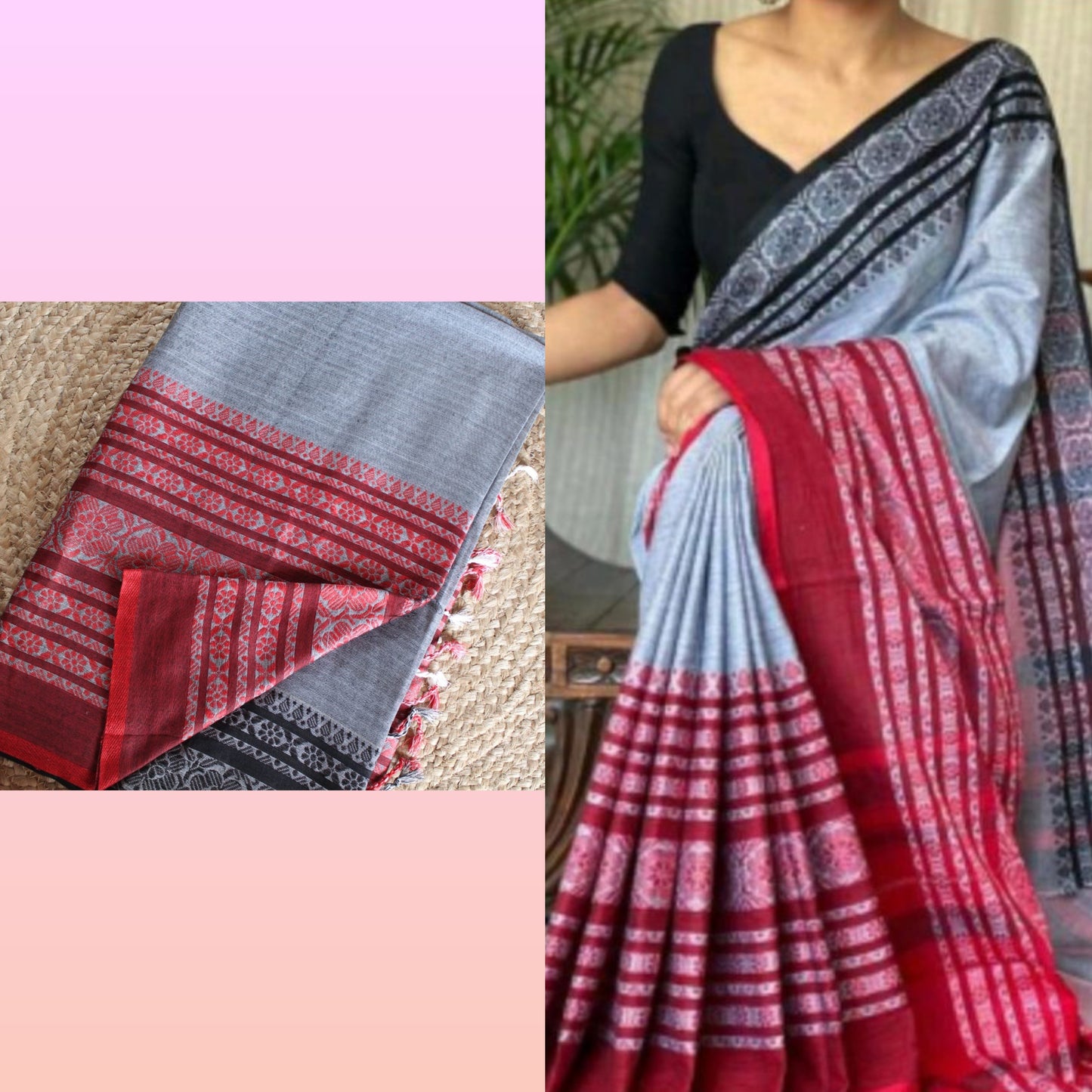 Long Border Khadi