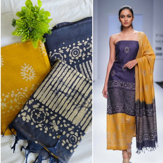 Designer salwar material- BATIK SILK