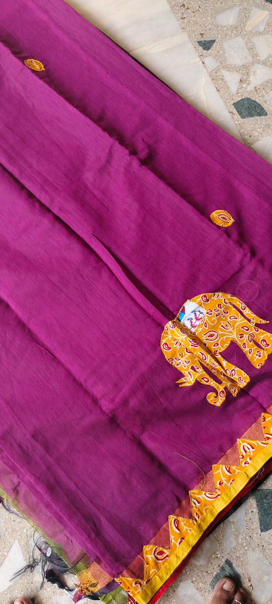 Designer kadhi _ Elephant Patch