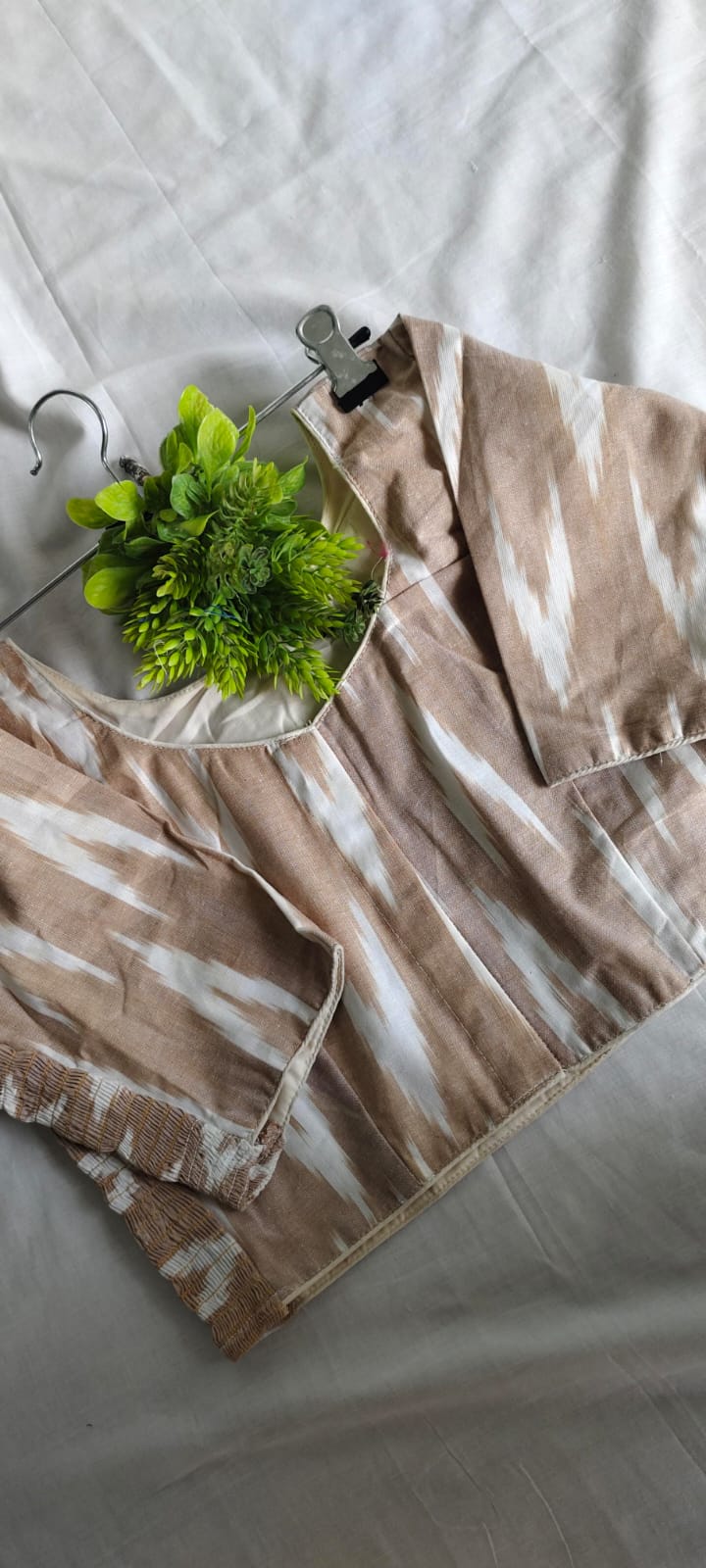Elastic ikkat blouse