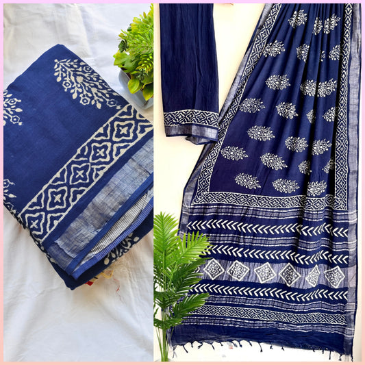 Block print linen