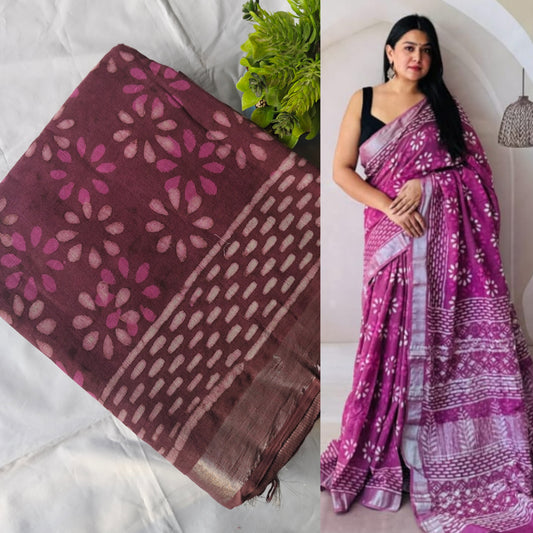 Block print linen