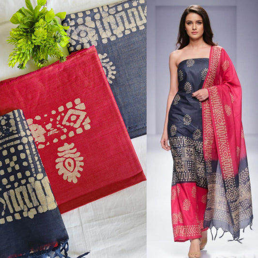 Designer salwar material  - BATIK SILK