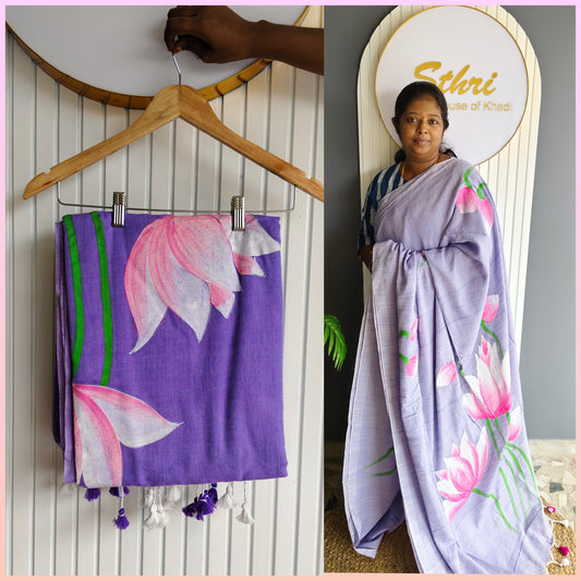 Lotus Painted Khadhi