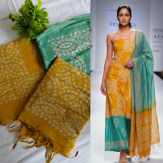Designer salwar material - BATIK SILK