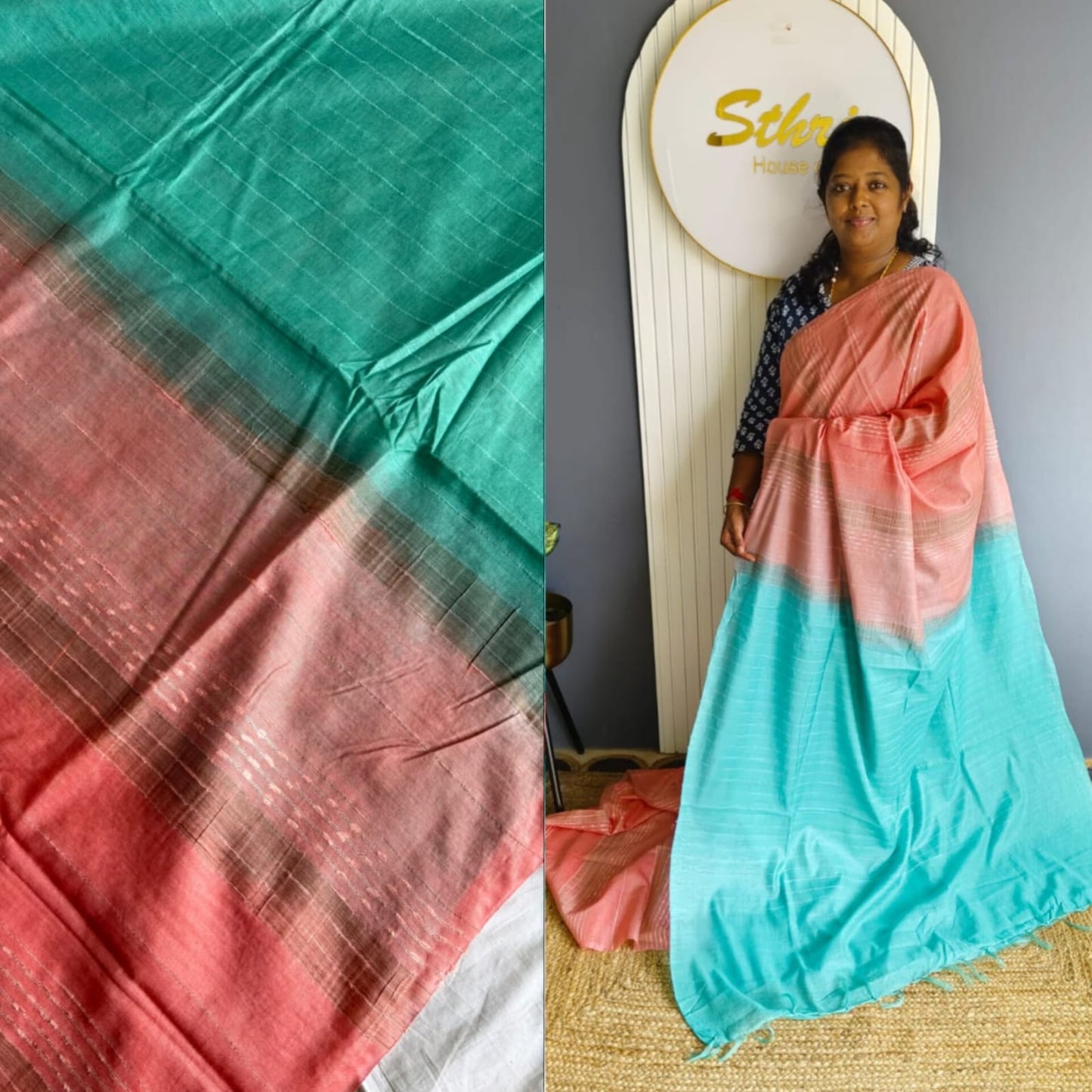 Semi tussar saree