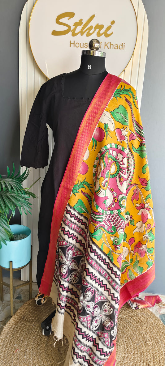Kalamkari Silk Duppata