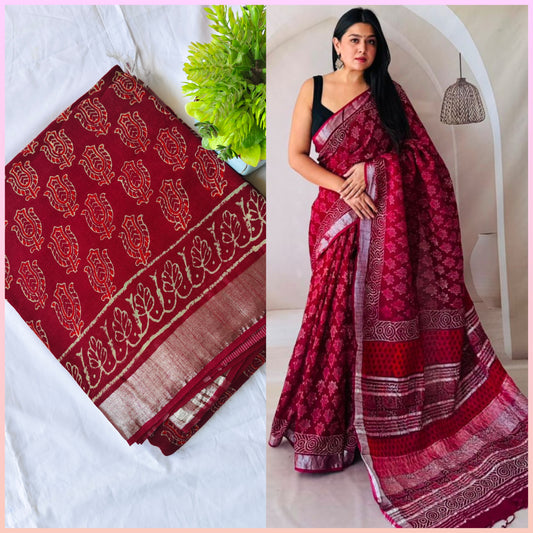 Block print linen