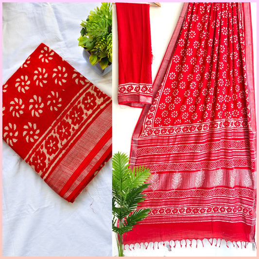Block print linen