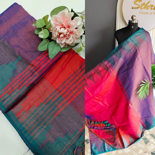 Handloom tissue silk