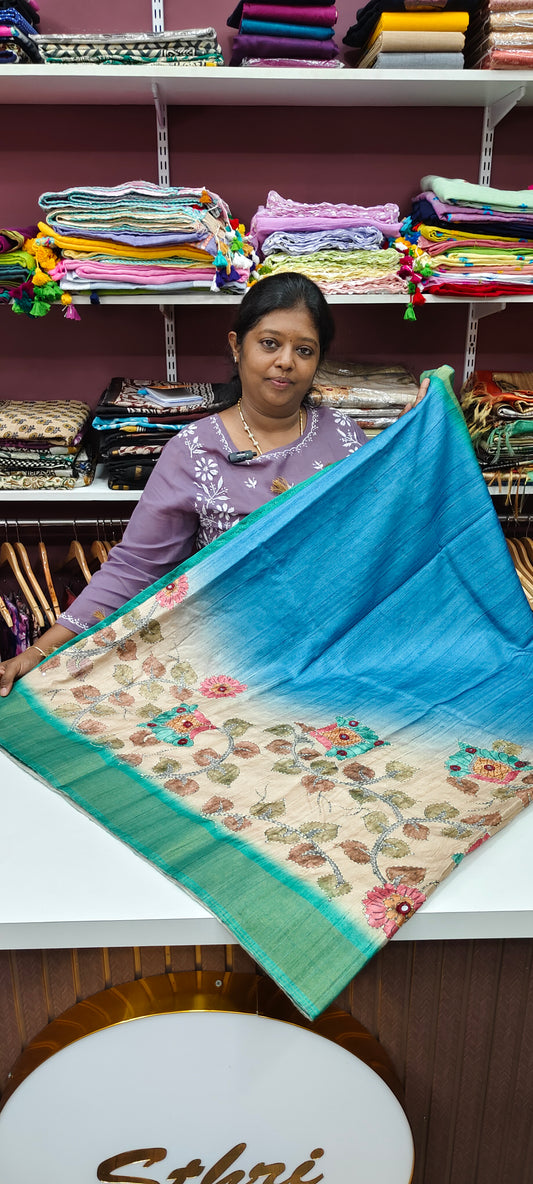 Kantha stich saree