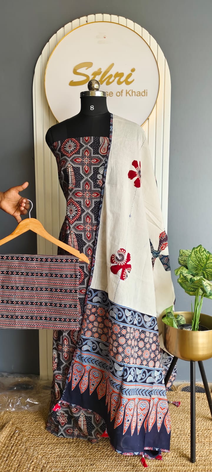 Designer salwar material (Ajrak spl )