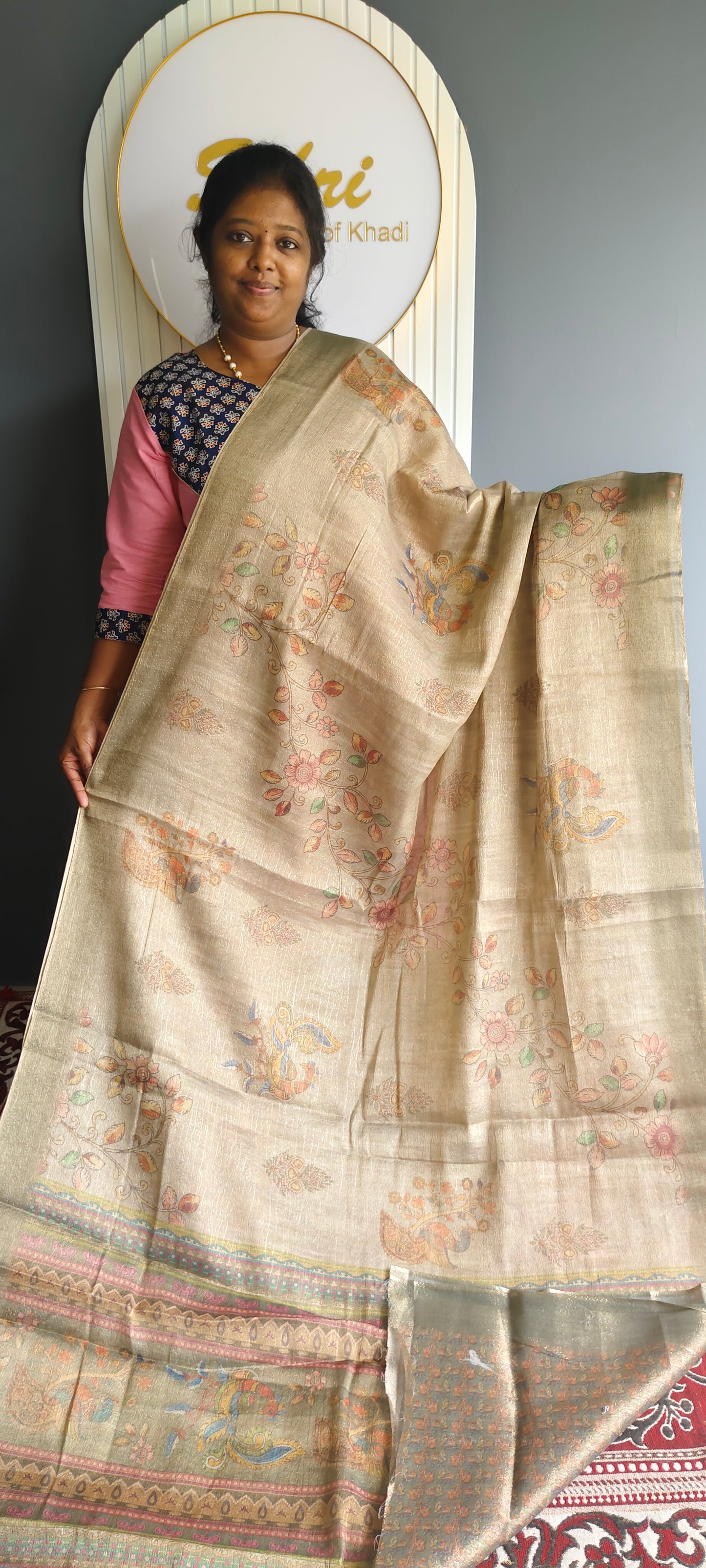 Semi tussar saree