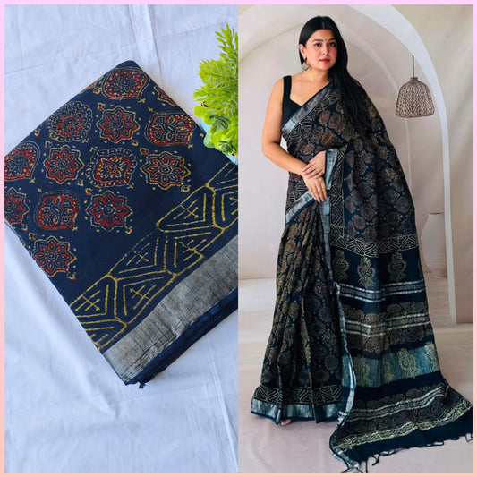 Block print linen