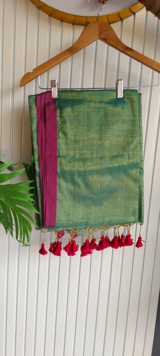 Handloom tissue silk