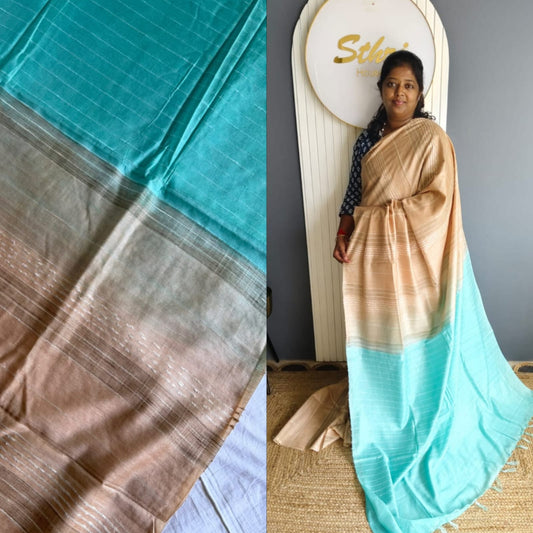 Semi tussar saree