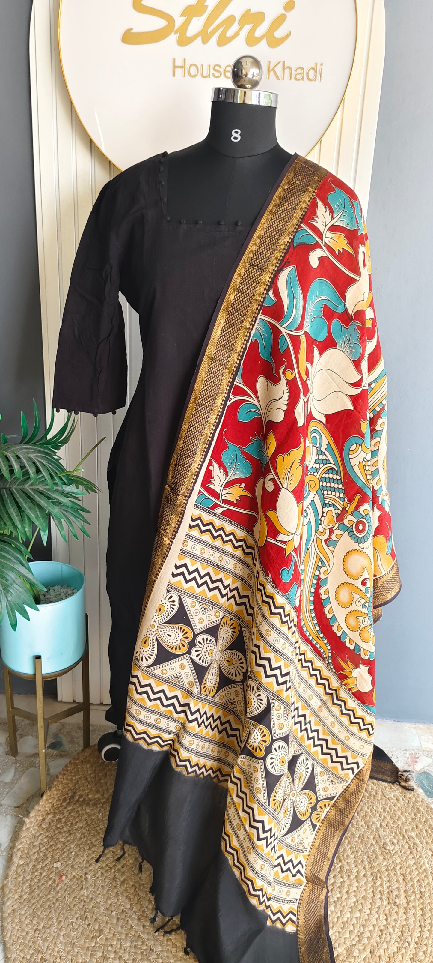 Kalamkari Silk Duppata