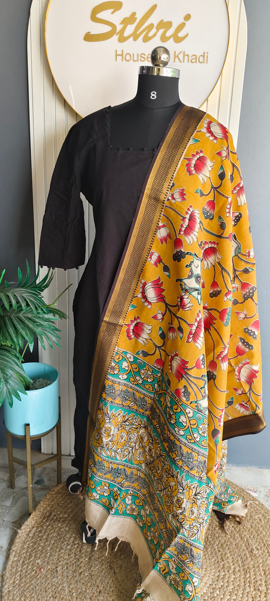 Kalamkari Silk Duppata