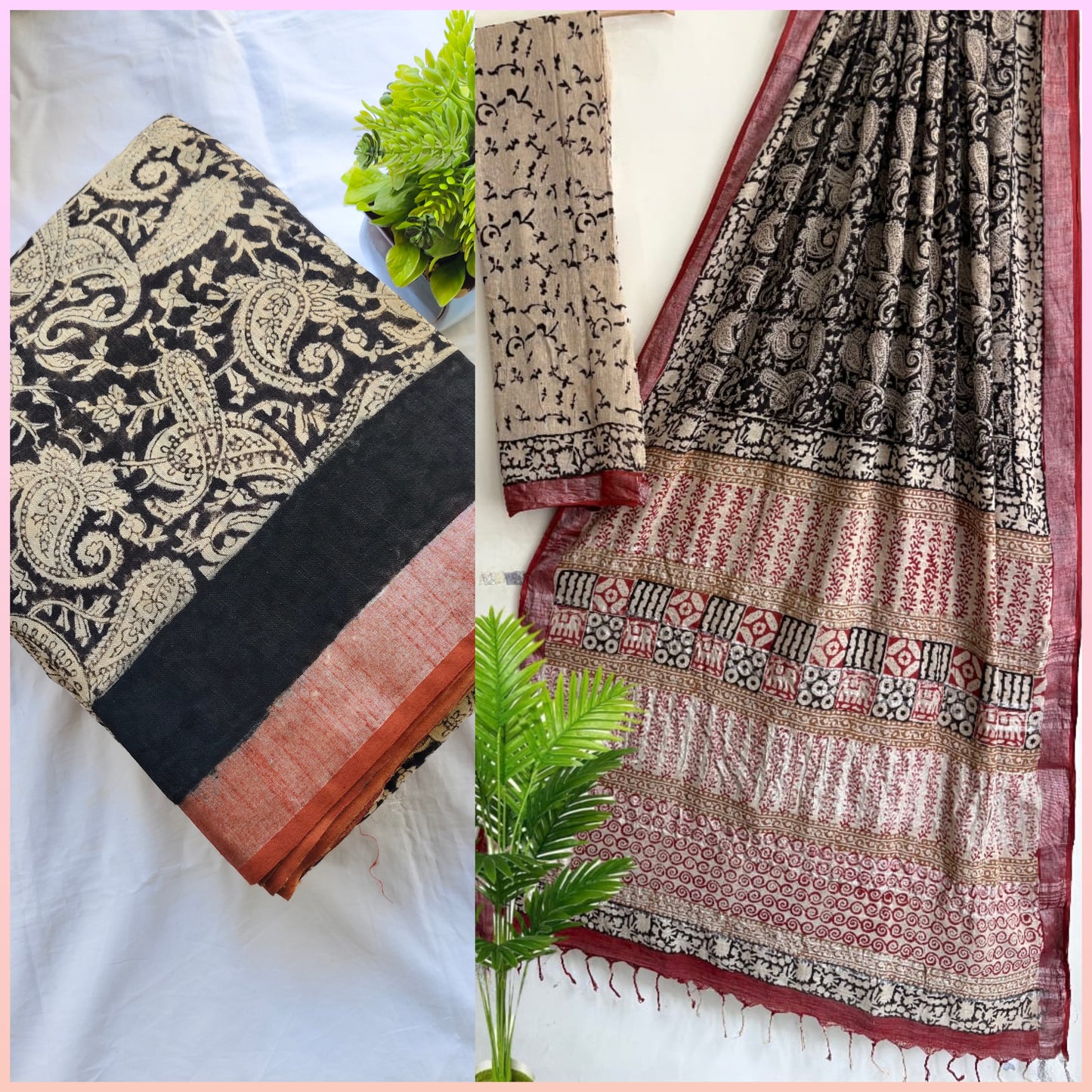 Block print linen
