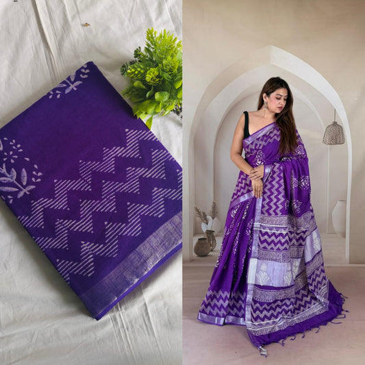 Block print linen
