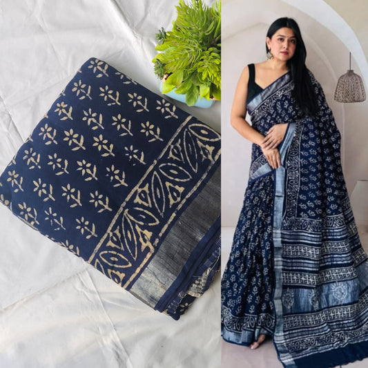 Block print linen