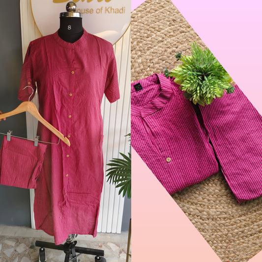 Cotton Cross Stitch Co-ord Set – Elegant Everyday Wear