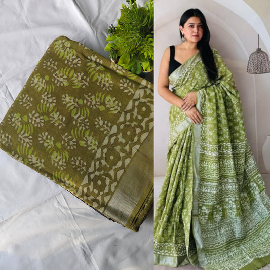 Block print linen
