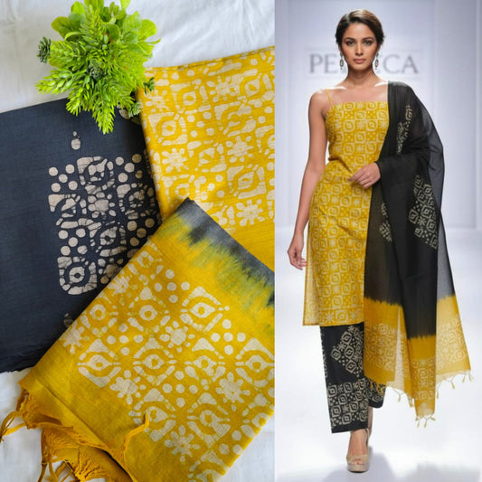 Designer salwar material - Batik silk