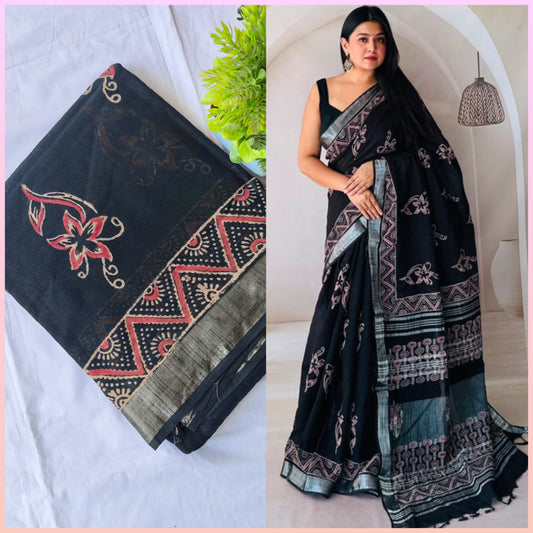 Block print linen