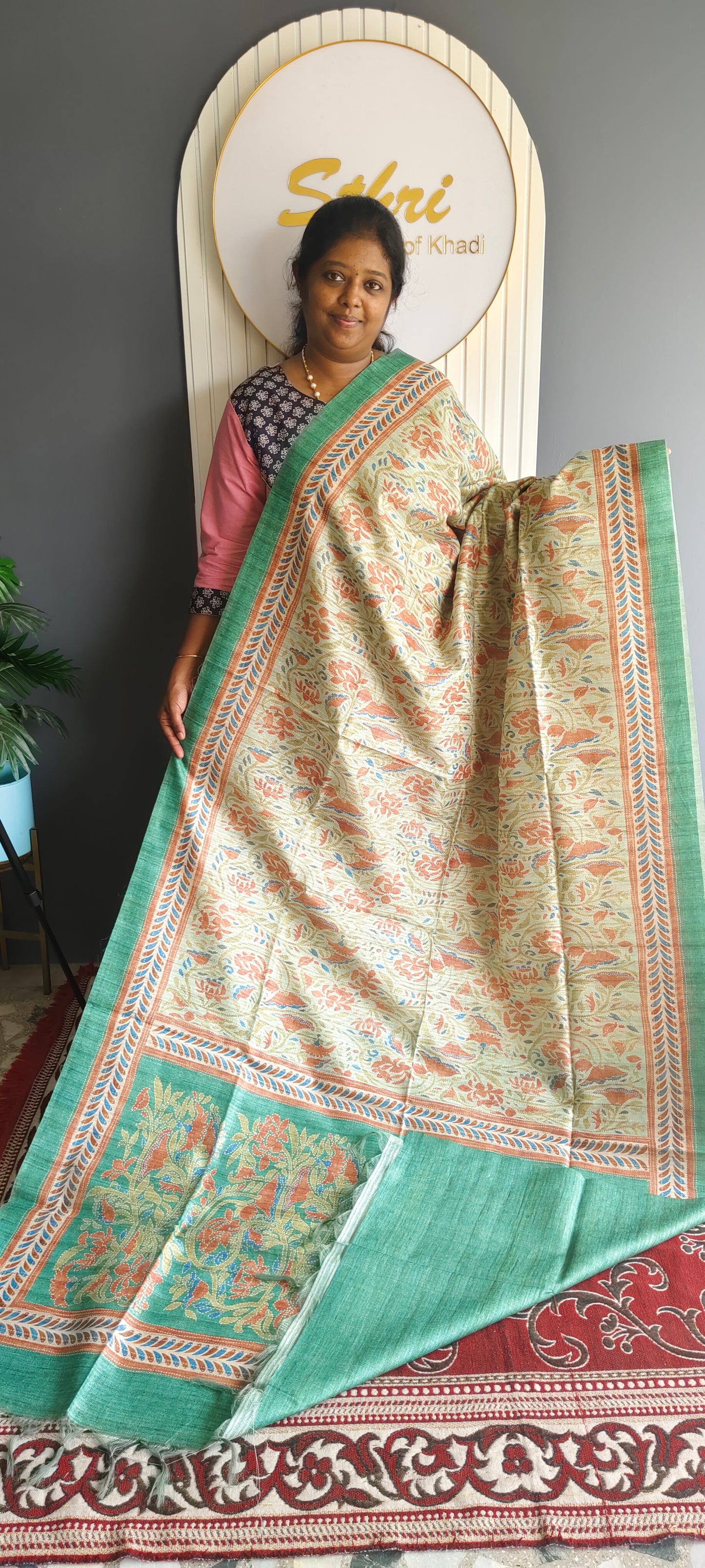 Semi tussar saree