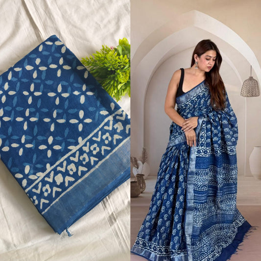 Block print linen
