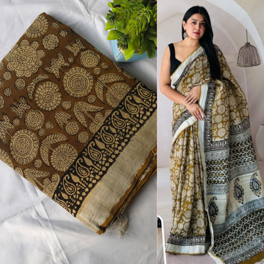Block print linen