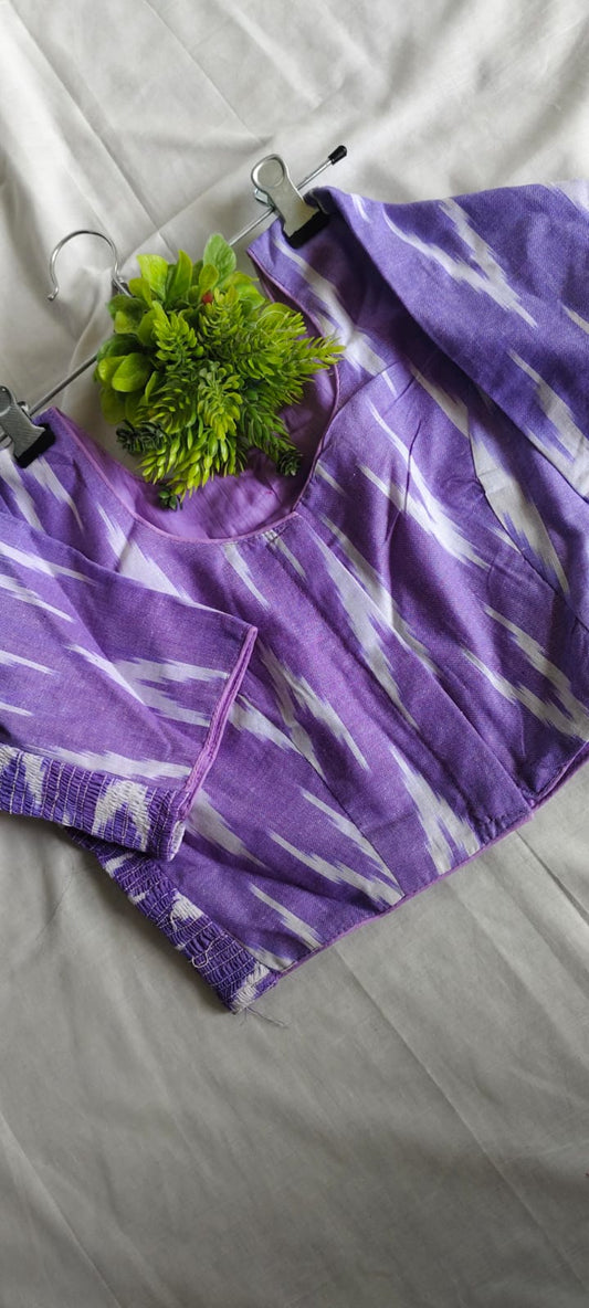 Elastic ikkat blouse