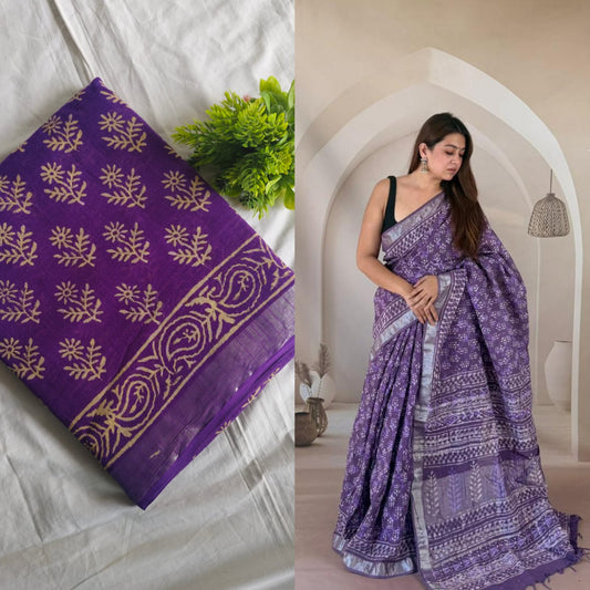 Block print linen