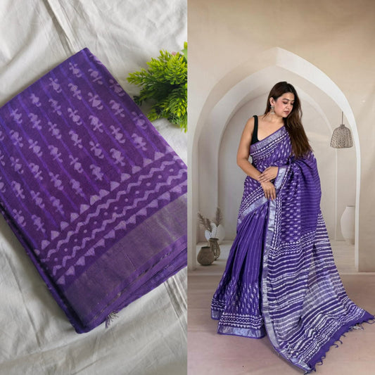 Block print linen