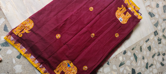 Designer kadhi _ Elephant Patch